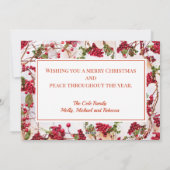 Winter Holly Foto Feiertagskarte (Rückseite)