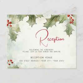 Winter Holly und Berries Begleitkarte