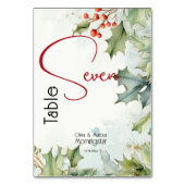 Winter Holly und Berries Tischnummer (Rückseite)