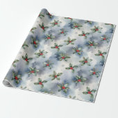 Winter-Holly-Weihnachten Geschenkpapier (Ungerollt)