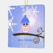 Winter, Hoot Owl, Keramikornament (Links)