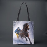 Winter Horse Tote Bags | Shopping Bags Tasche<br><div class="desc">Dynamic winter horse skijoring design capturing  the beauty,  strength and motion of this exciting sport. Perfect for horse lovers,  equestrian enthusiasts and fans of powerful horse imagery.</div>