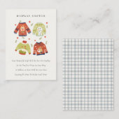 Winter Hört Ugly Sweater Display Babydusche Begleitkarte (Vorne/Hinten)