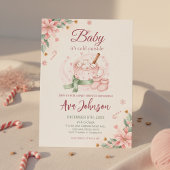 Winter Hot Cocoa Baby Shower Invitation Pink Einladung
