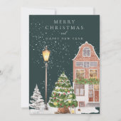 Winter House Foto Weihnachtskarte Einladung (Vorderseite)