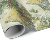 Winter House Vintage Illustration Geschenkpapier (Rolleneckpunkt)