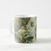 Winter House Vintage Illustration Kaffeetasse (Vorderseite Links)