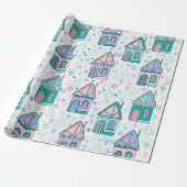 Winter Houses Art – Cozy Snowy Village Design Geschenkpapier (Ungerollt)