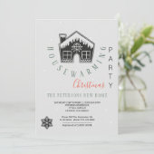 Winter Housewarming Weihnachtsfest Party Modernes Einladung (Stehend Vorderseite)