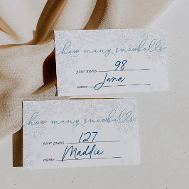 Winter "How Many Snowballs" Guessing Game Card Begleitkarte