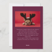 Winter Hund Cranberry Weihnachten (Rückseite)