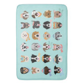 Winter Hund Gesichter Badematte (Vorderseite Vertikal)