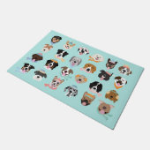 Winter Hund Gesichter Fußmatte (Schrägansicht)