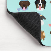 Winter Hund Gesichter Mousepad (Ecke)