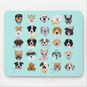 Winter Hund Gesichter Mousepad (Vorne)
