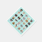 Winter Hund Gesichter Serviette (Ecke)