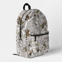 Winter Hunting Camouflage Look Bedruckter Rucksack