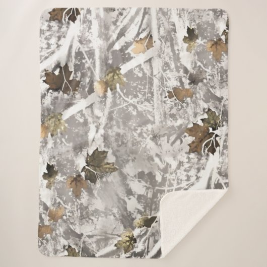 Winter Hunting Camouflage Look Sherpadecke (Vorderseite)