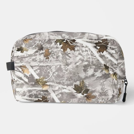 Winter Hunting Camouflage Look Waschbeutel (Vorderseite)