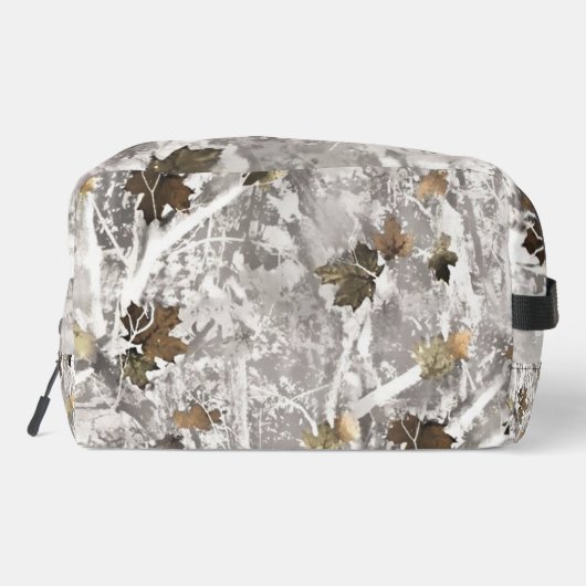 Winter Hunting Camouflage Look Waschbeutel (Rückseite)