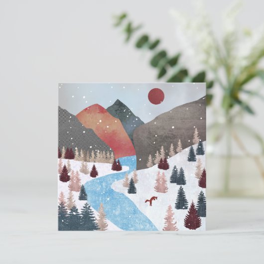 Winter Hunting Fox (Stehend Vorderseite)