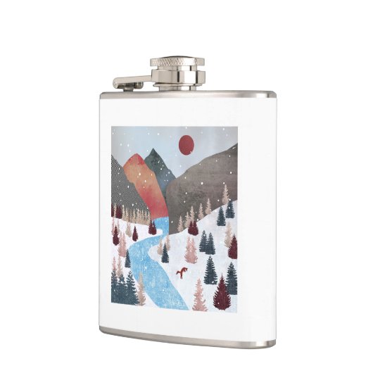 Winter Hunting Fox Flachmann (Links)