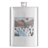 Winter Hunting Fox Flachmann (Vorderseite)