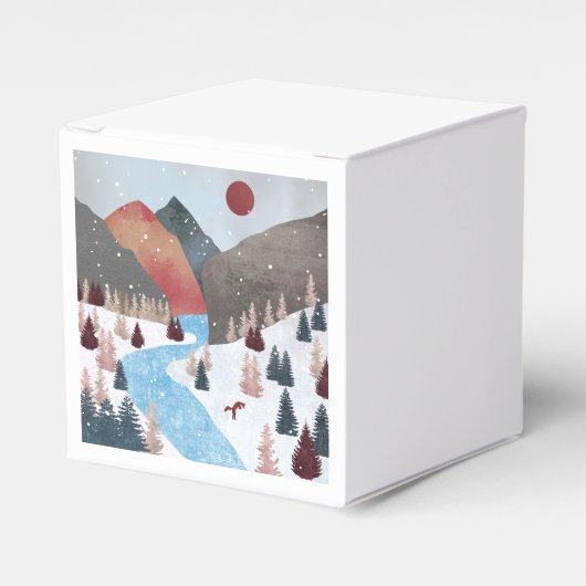 Winter Hunting Fox Geschenkschachtel (Vorderseite)