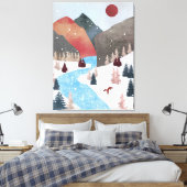 Winter Hunting Fox Leinwanddruck (Insitu (Schlafzimmer))