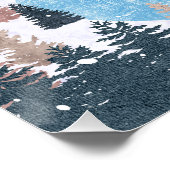 Winter Hunting Fox Poster (Ecke)