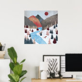 Winter Hunting Fox Poster (Heimbüro)