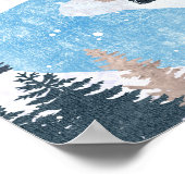 Winter Hunting Fox Poster (Ecke)