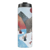 Winter Hunting Fox Thermosbecher (Vorderseite)