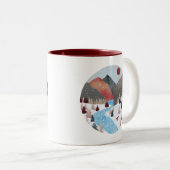 Winter Hunting Fox Zweifarbige Tasse (VorderseiteRechts)