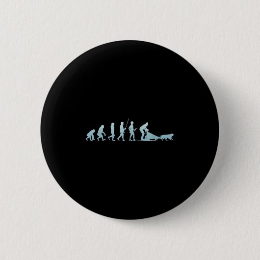 Winter-Husky-Schlitten-Wolf-Hund-Schneeschlittenfa Button (Vorderseite)