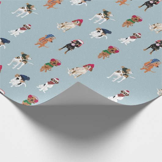 Winter-HutCoonhounds Geschenkpapier (Ecke)