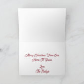 WINTER HÜTTE CUSTOM MERRY CHRISTMAS FEIERTAGSKARTE (Innenseite)