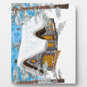 Winter-Hütte Fotoplatte (Vorderseite)