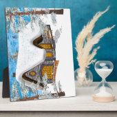 Winter-Hütte Fotoplatte (Seite)