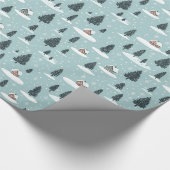 Winter-Hütte Geschenkpapier (Ecke)