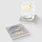 Winter-Hütte Steinuntersetzer (Seitenansicht)