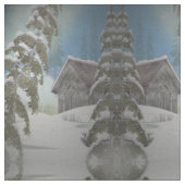 Winter-Hütte Stoff (Nahaufnahme)