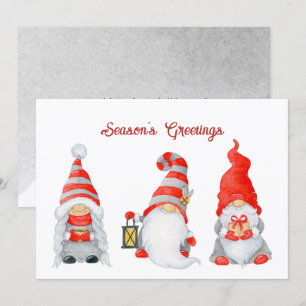 Winter Hygge Süße Weihnachts-Gnome  Feiertagskarte