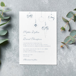 Winter Ice Blue Christmas Bauble Ornaments Hochzei Einladung