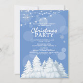 Winter Ice Blue Weihnachtsfeier Einladung (Vorderseite)