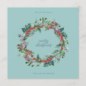 Winter Ice Blue Wreath Weihnachten | Neujahr (Vorderseite)