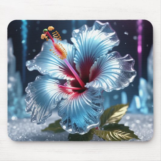 Winter Ice Blume Mousepad (Vorne)