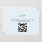 Winter Ice Botanical QR Code MeetingWedding RSVP (Rückseite)