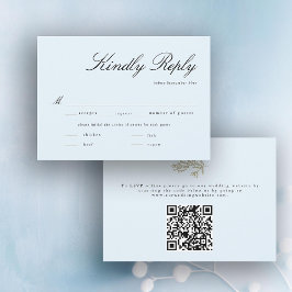 Winter Ice Botanical QR Code MeetingWedding RSVP
