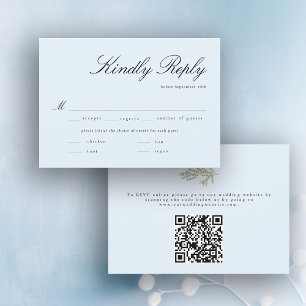 Winter Ice Botanical QR Code MeetingWedding RSVP